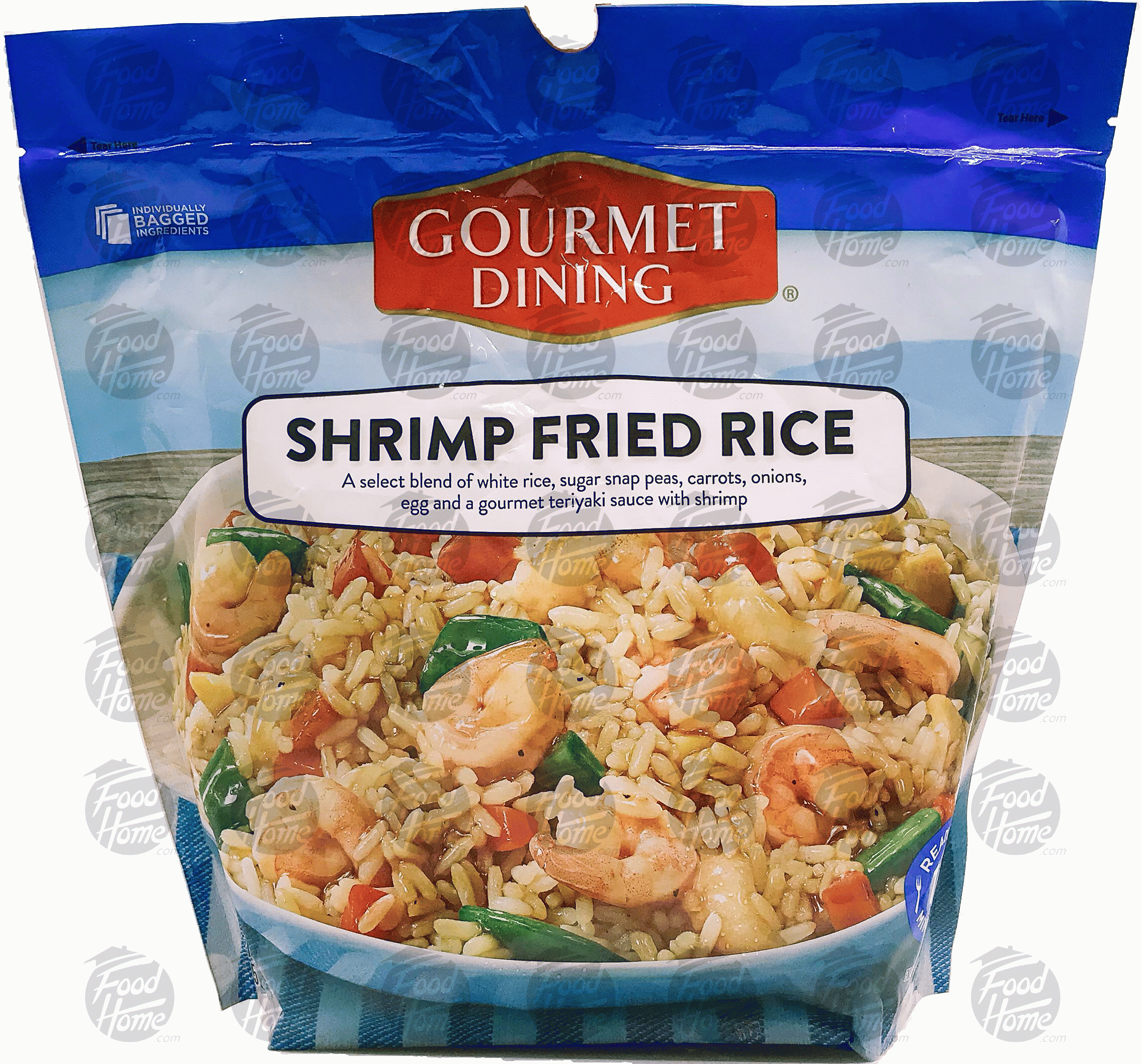 Gourmet Dining&nbsp;&nbsp;shrimp fried rice w/ vegetables, individually bagged ingredients Full-Size Picture